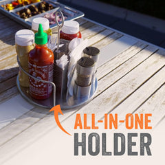 Rotating Condiment and Utensil Caddy