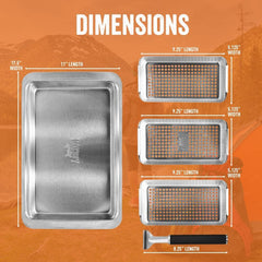 BBQ 'N Serve™ Basket and Drip Pan Set - 5 Piece