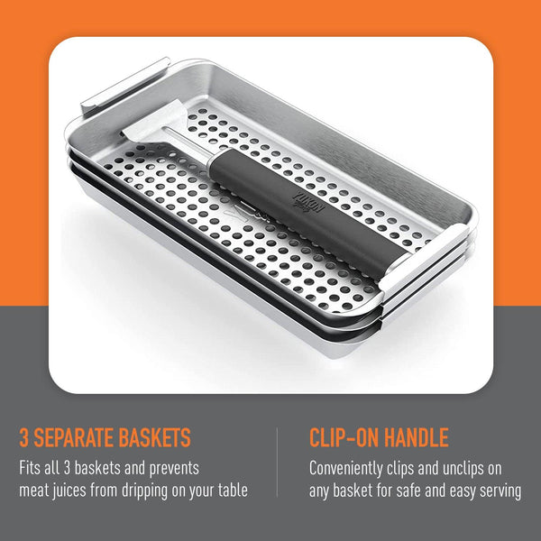 BBQ 'N Serve™ Grill Basket Set: 4 Piece